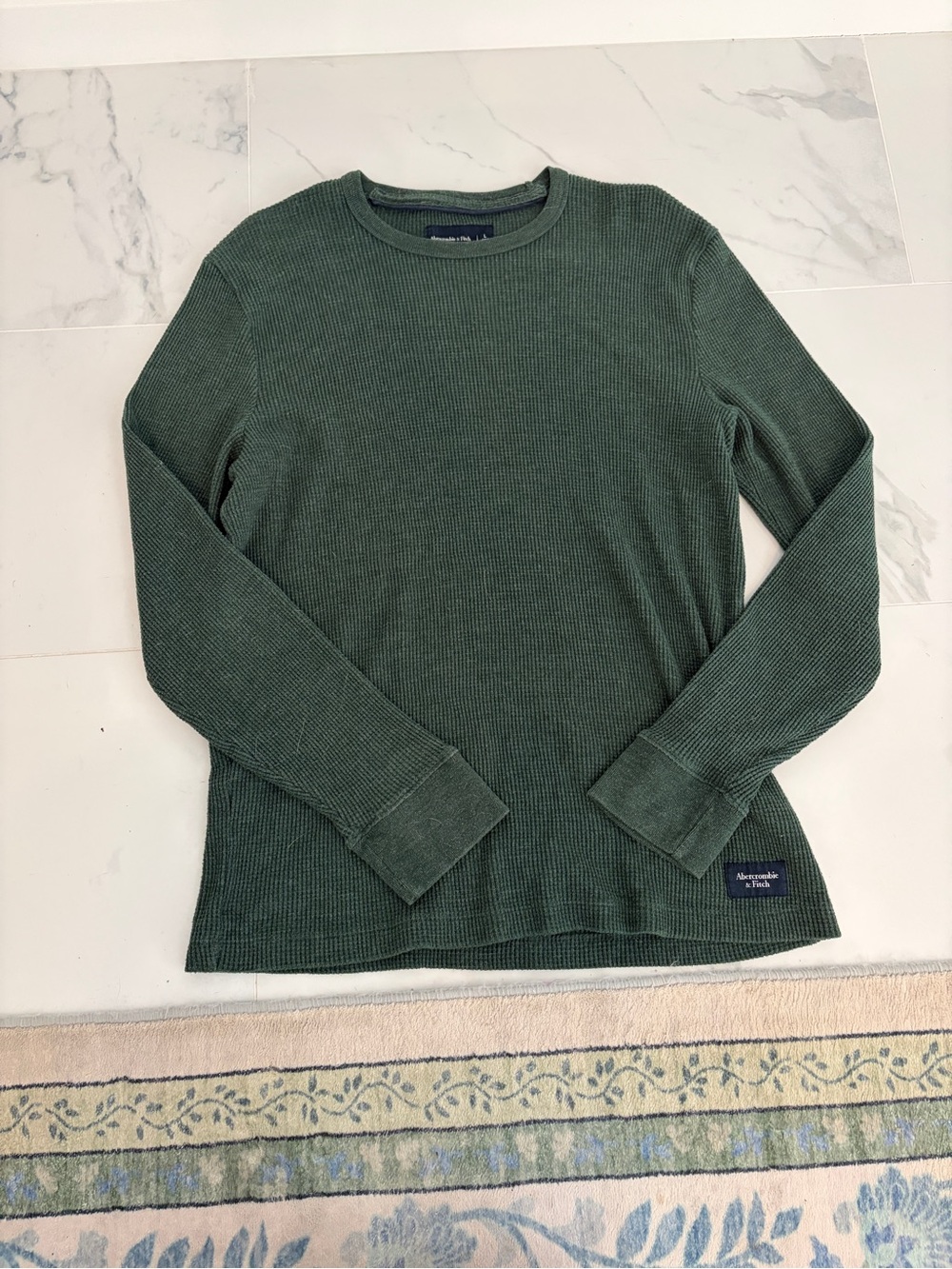 Abercrombie & Fitch Men's Crewneck Waffle Long Sleeve